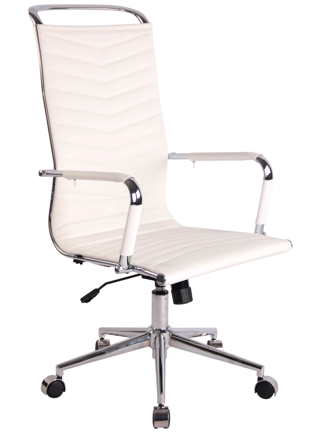 Silla de oficina Batley piel sintética, blanco