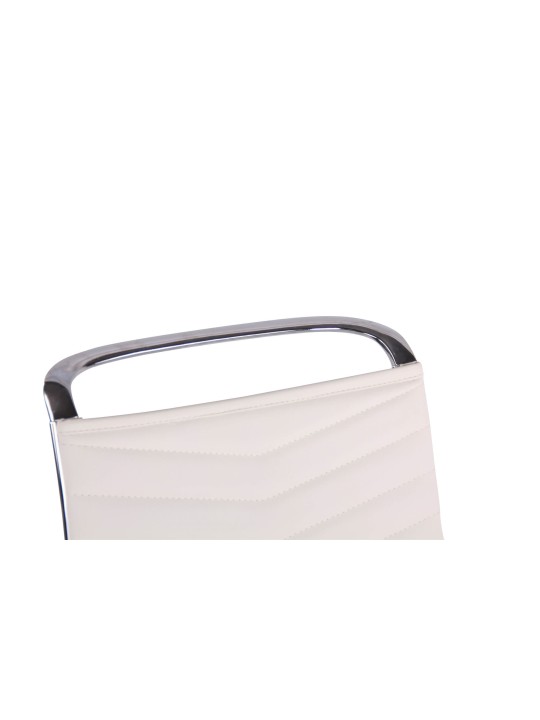 Silla de oficina Batley piel sintética, blanco