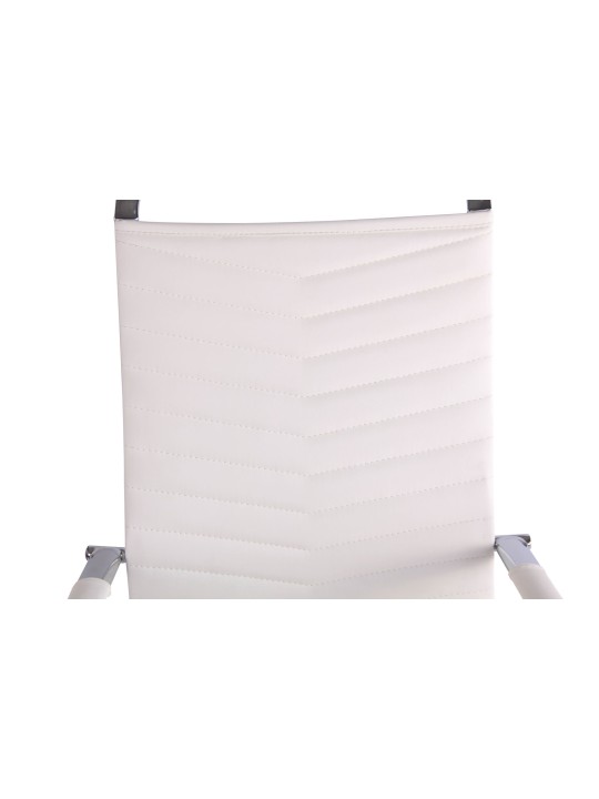 Silla de oficina Batley piel sintética, blanco