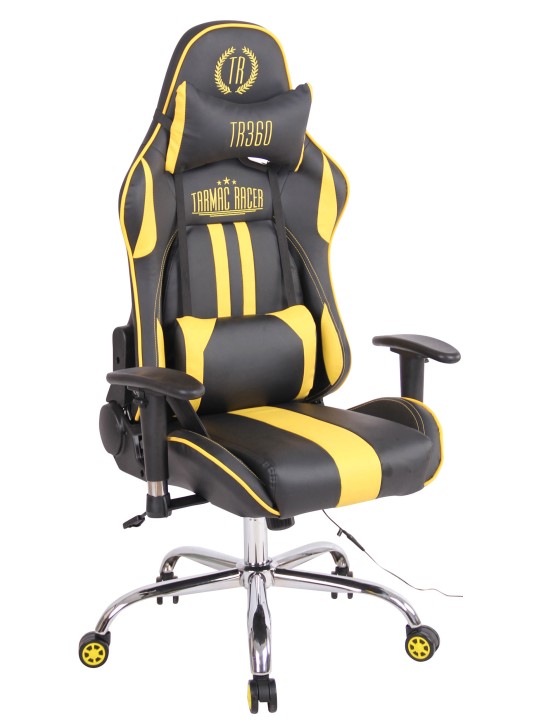 Silla de oficina Limit XM polipiel, negro/amarillo