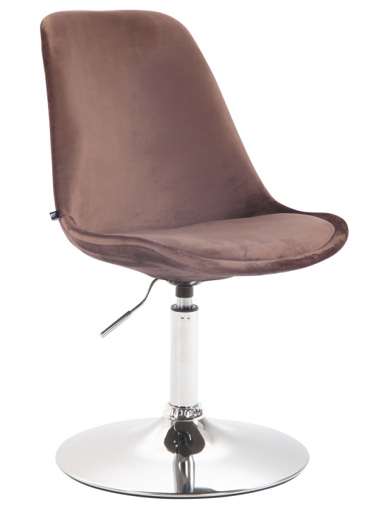 Silla de comedor Maverick terciopelo cromo, marrón