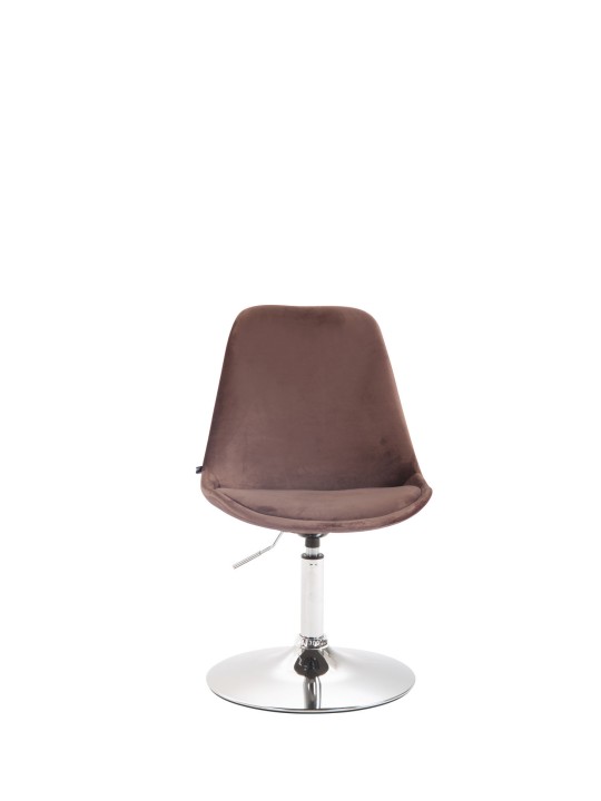 Silla de comedor Maverick terciopelo cromo, marrón