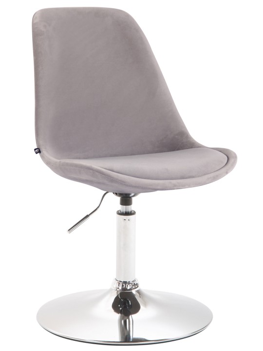 Silla de comedor Maverick terciopelo cromo, gris