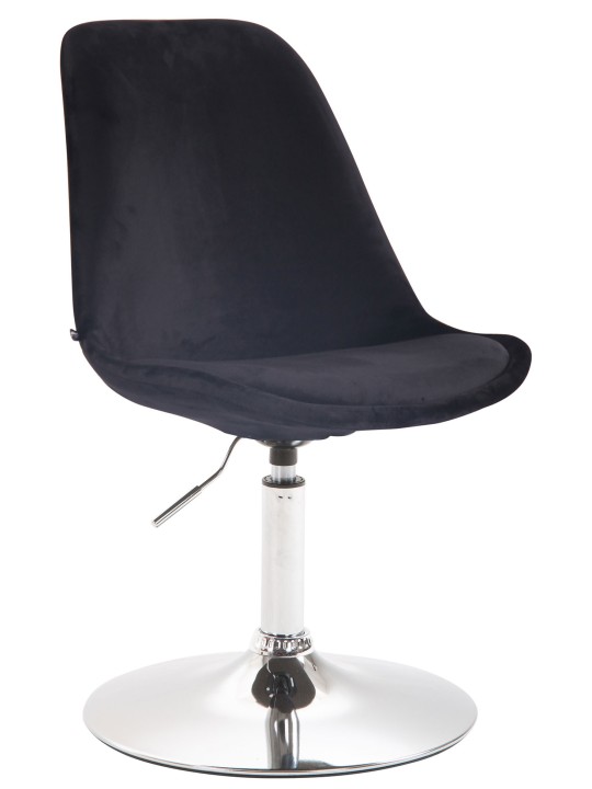 Silla de comedor Maverick terciopelo cromo, negro