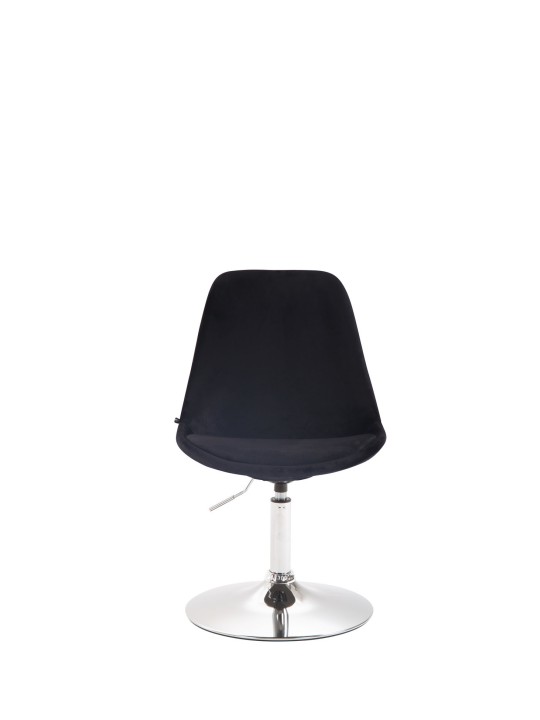 Silla de comedor Maverick terciopelo cromo, negro