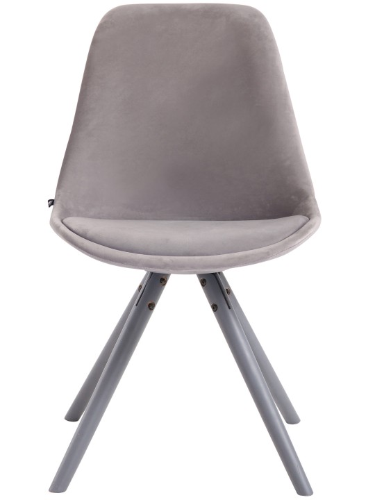 Silla de visita Toulouse terciopelo redonda, gris Silla de visita Toulouse terciopelo redonda, gris