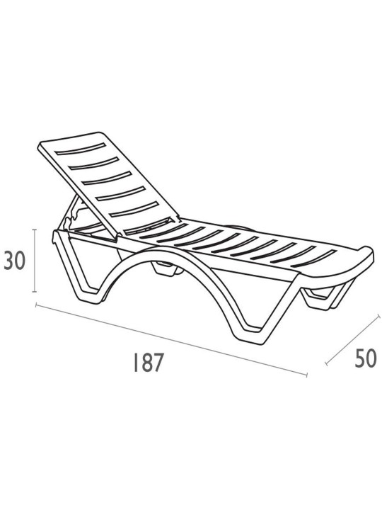 Juego de 10 tumbonas Aqua, blanco Juego de 10 tumbonas Aqua, blanco
