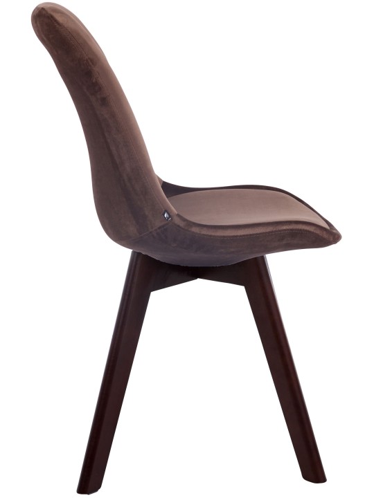 Silla de visita Borneo V2 terciopelo nogal, marrón