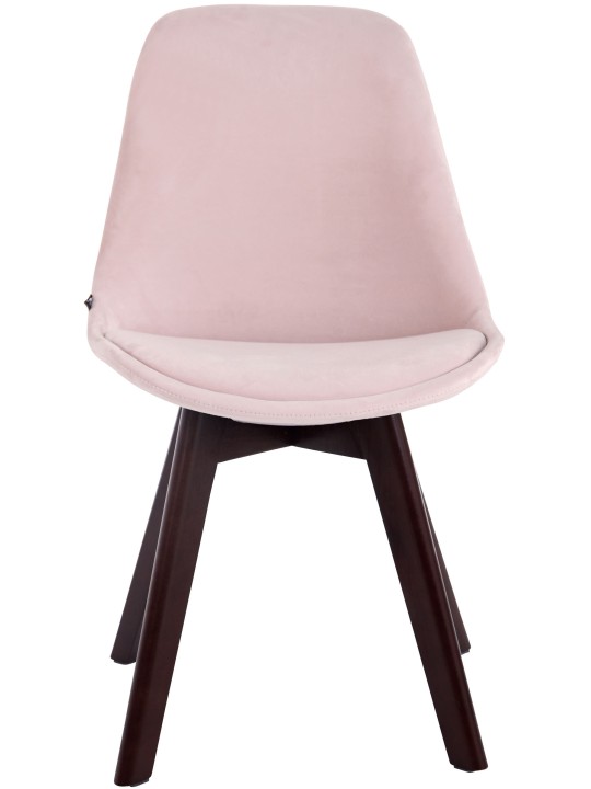 Silla de visita Borneo V2 terciopelo nogal, rosa Silla de visita Borneo V2 terciopelo nogal, rosa