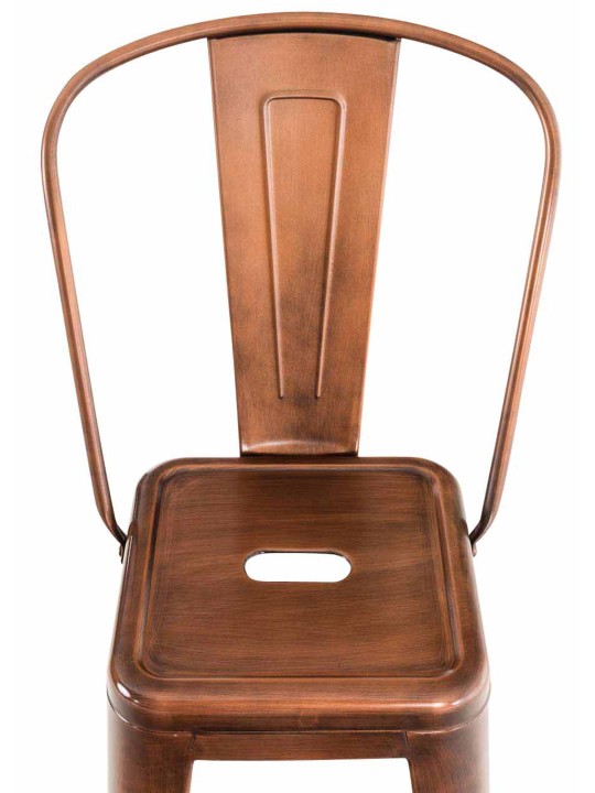Juego de 4 taburetes de bar Aiden, cobre