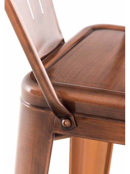 Juego de 4 taburetes de bar Aiden, cobre