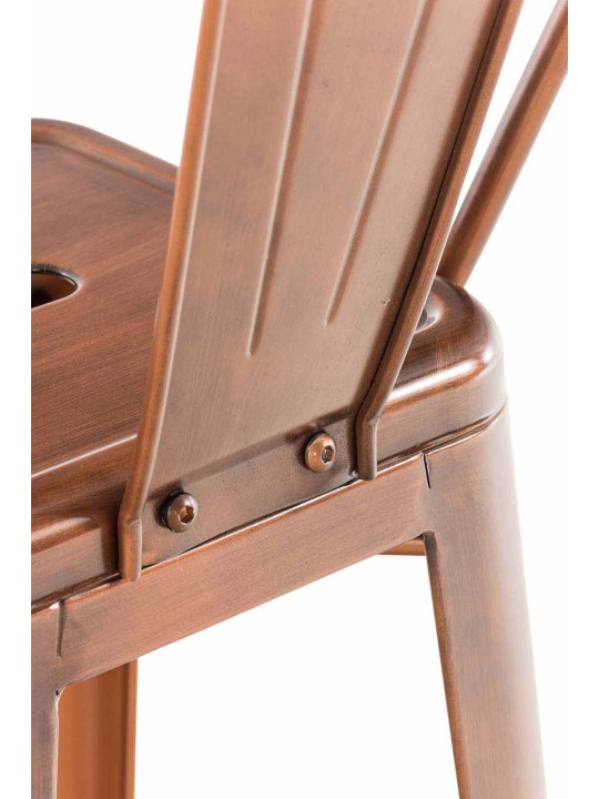 Juego de 4 taburetes de bar Aiden, cobre