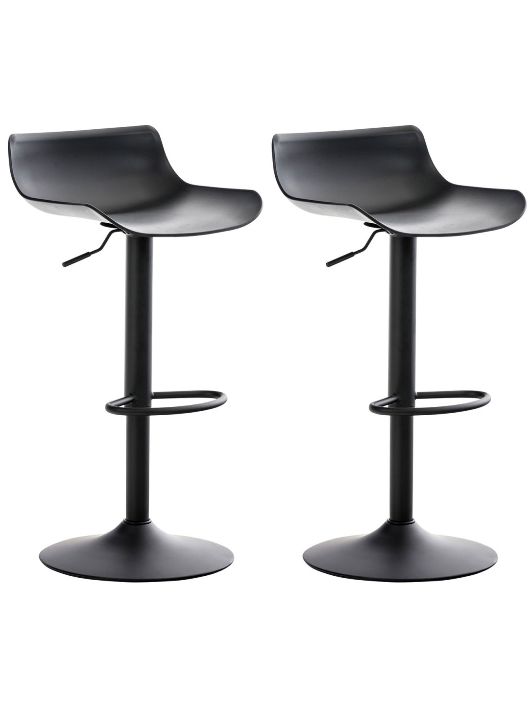 Juego de 2 taburetes de bar Aveiro, negro