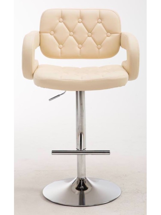 Juego de 2 taburetes de bar Dublin C, crema
