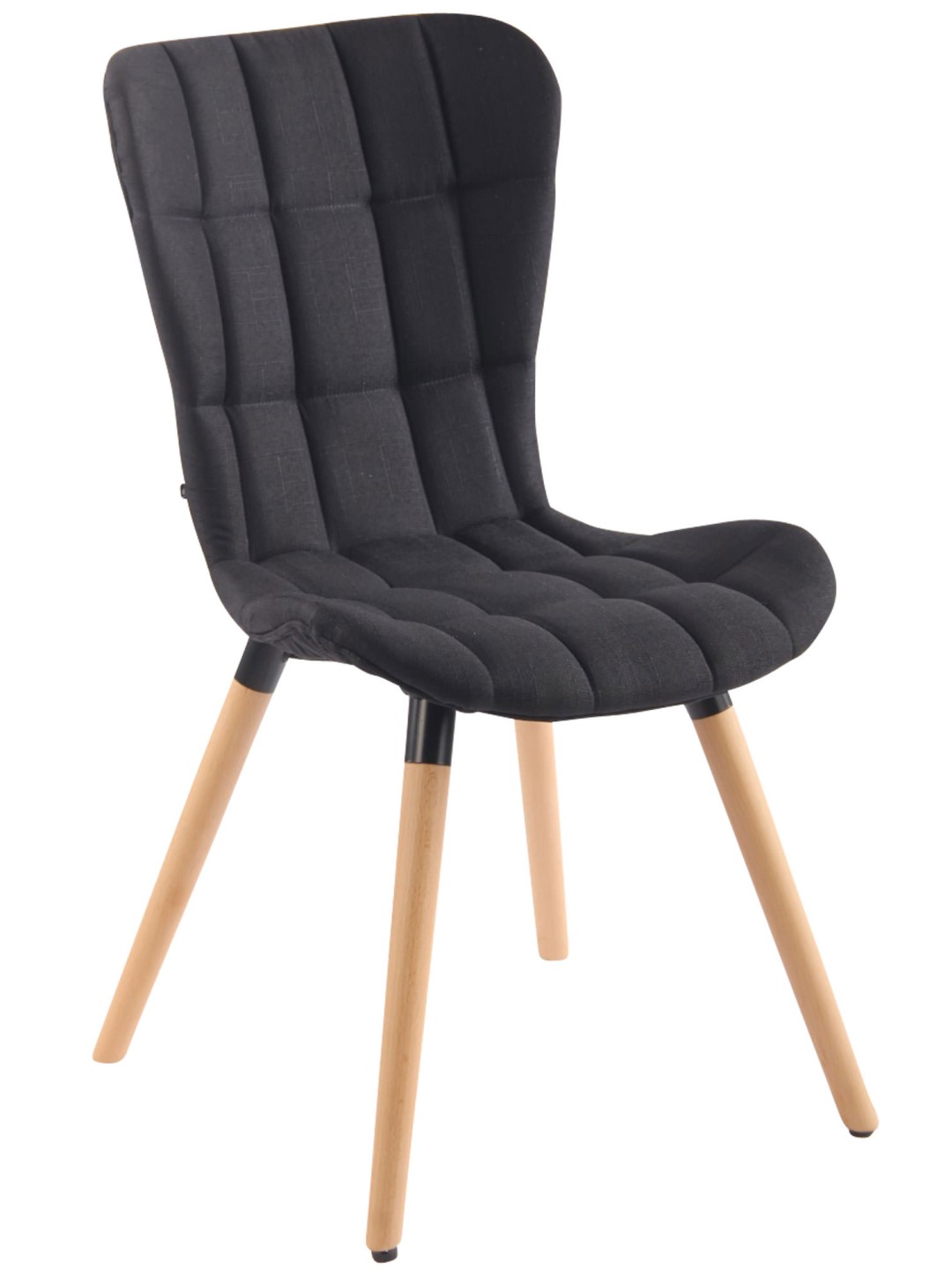 Silla Odda tela natural, negro