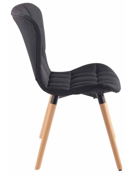 Silla Odda tela natural, negro