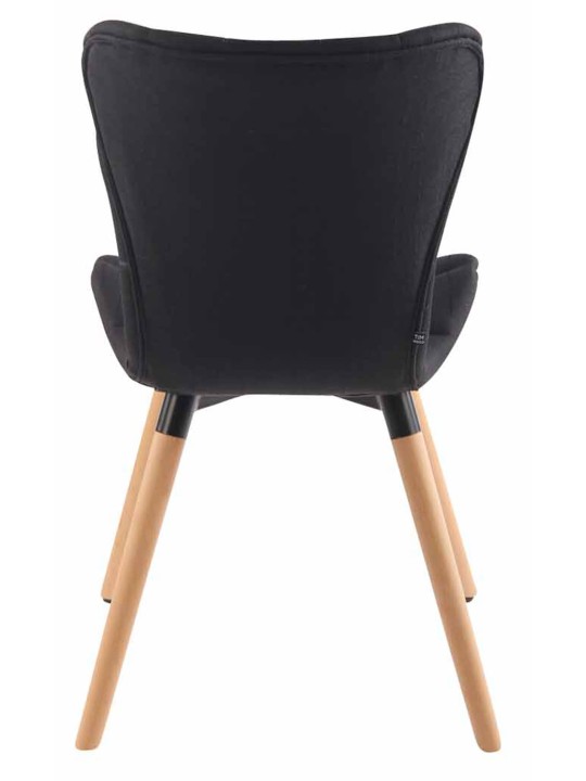 Silla Odda tela natural, negro