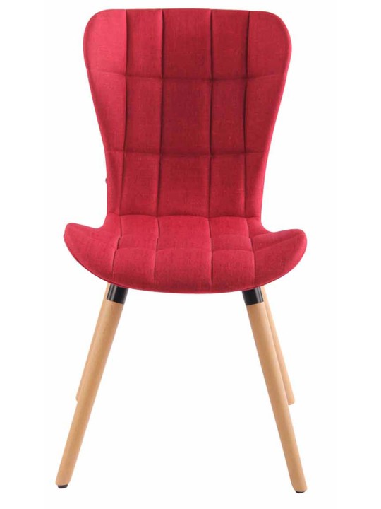 Silla Odda tela natural, rojo
