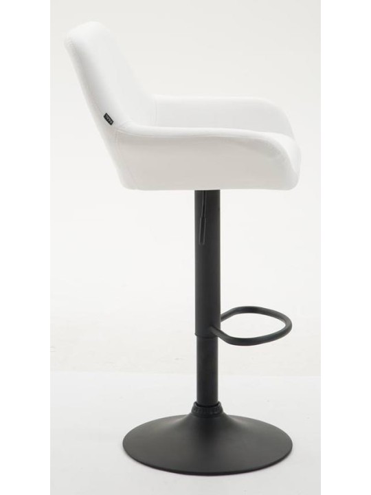 Juego de 2 taburetes de bar Braga piel sintética, blanco