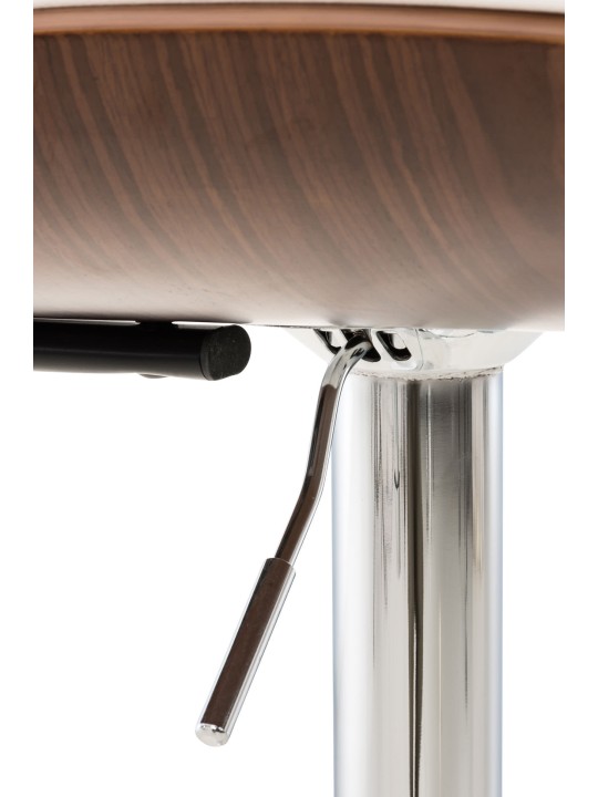 Taburete de bar Sarnia piel sintética, nogal/blanco Taburete de bar Sarnia piel sintética, nogal/blanco