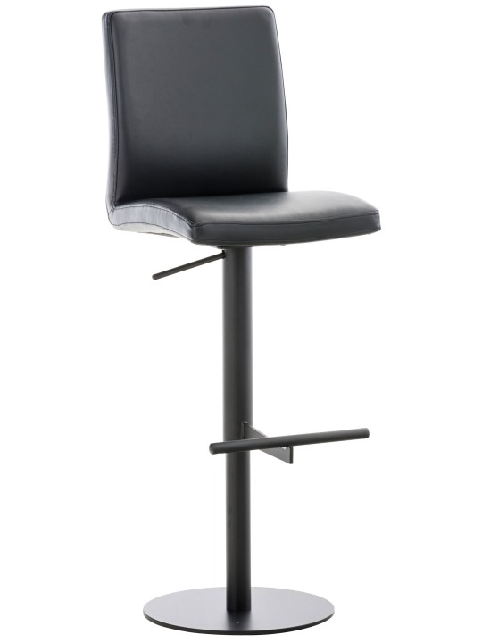 Taburete de bar Cadiz piel sintética, negro