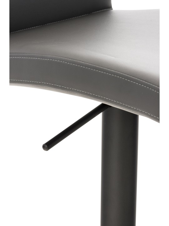 Taburete de bar Cadiz piel sintética, gris