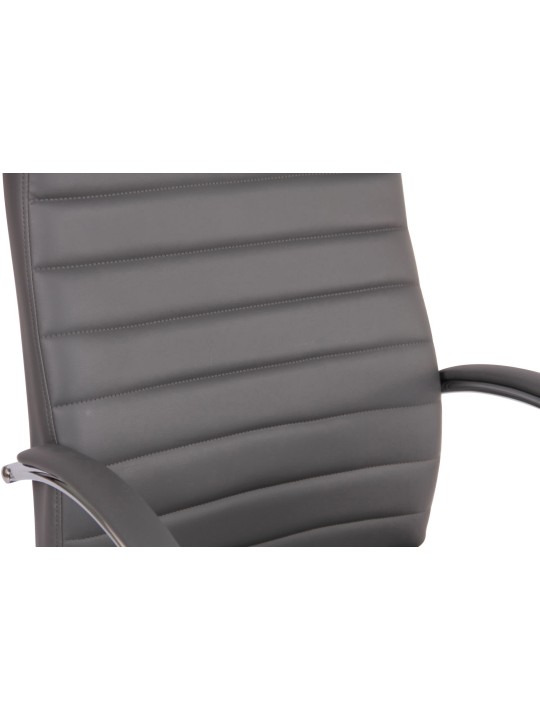 Silla de oficina Valais de piel sintética con función de masaje, gris