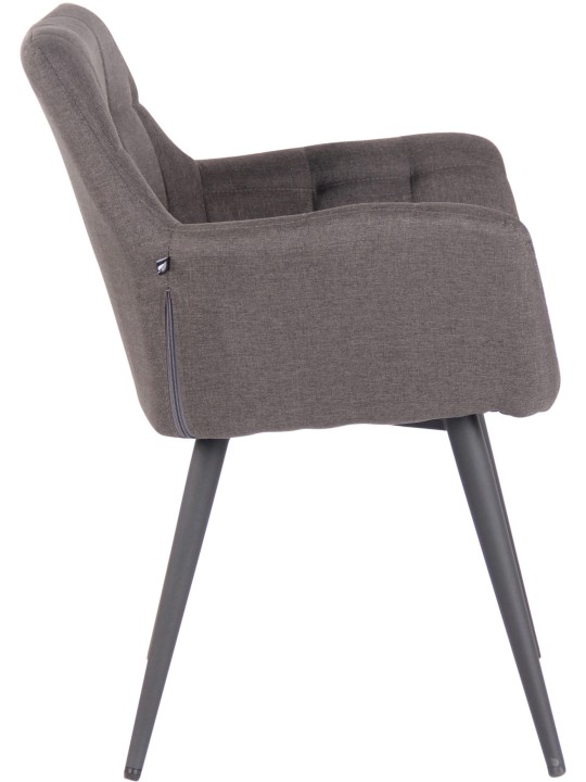 Silla de comedor tela Lyss, gris oscuro Silla de comedor tela Lyss, gris oscuro