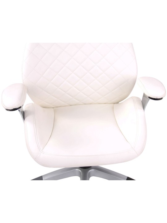 Silla de oficina Layton polipiel, blanco