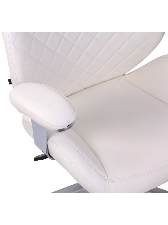 Silla de oficina Layton polipiel, blanco