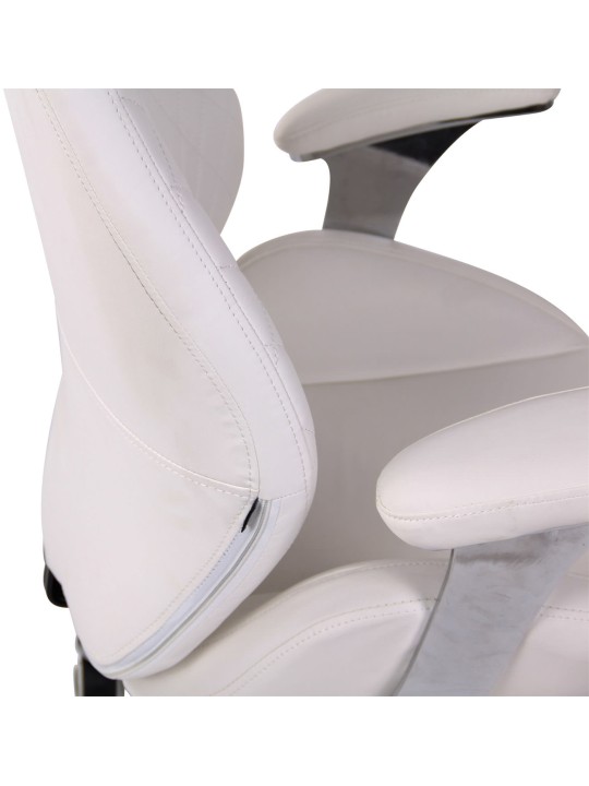 Silla de oficina Layton polipiel, blanco