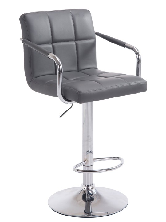 Taburete de bar Lucy V2 cromo, gris Taburete de bar Lucy V2 cromo, gris