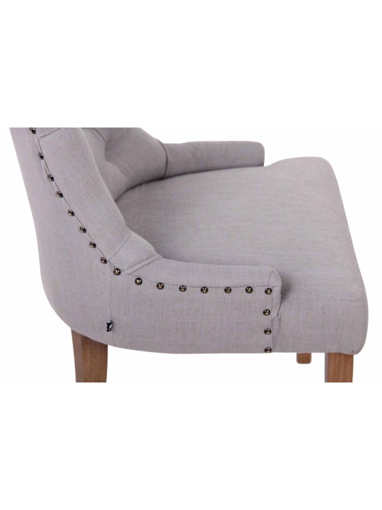 Juego de 2 sillas de comedor Aberdeen tela envejecido, gris