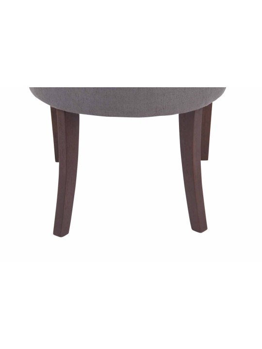 Juego de 2 sillas de comedor Aberdeen tela antigua, gris oscuro