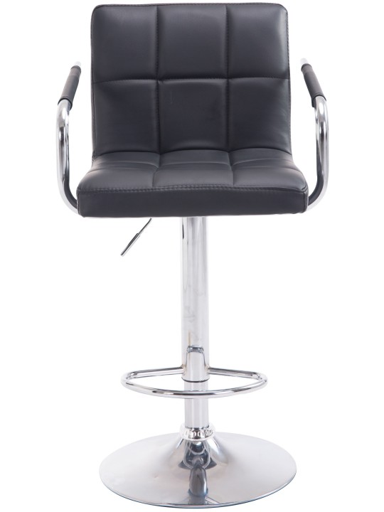 Taburete de bar Lucy V2 cromo, negro