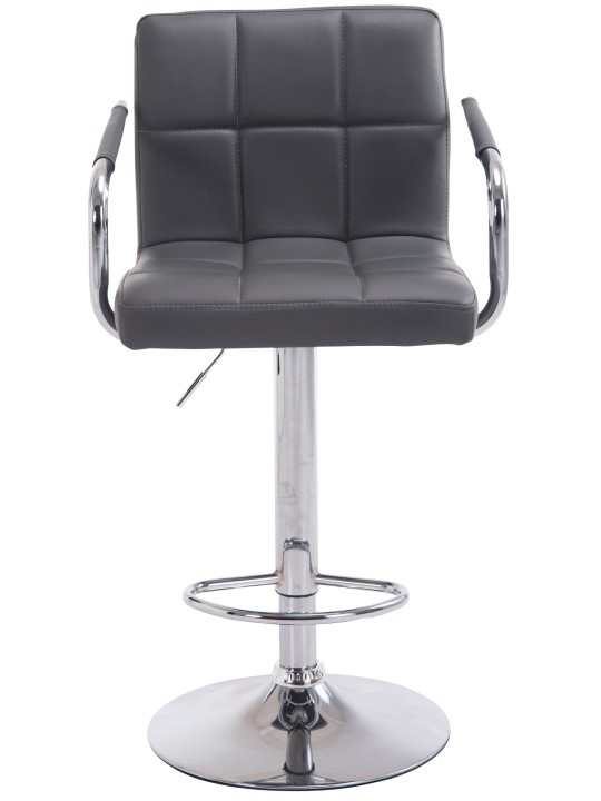 Taburete de bar Lucy V2 cromo, gris Taburete de bar Lucy V2 cromo, gris