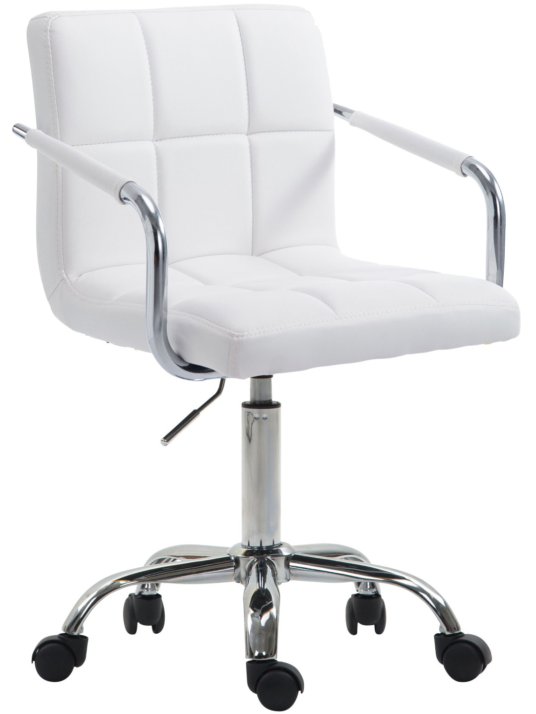 Silla de oficina Lucy V2 ecopiel, blanco