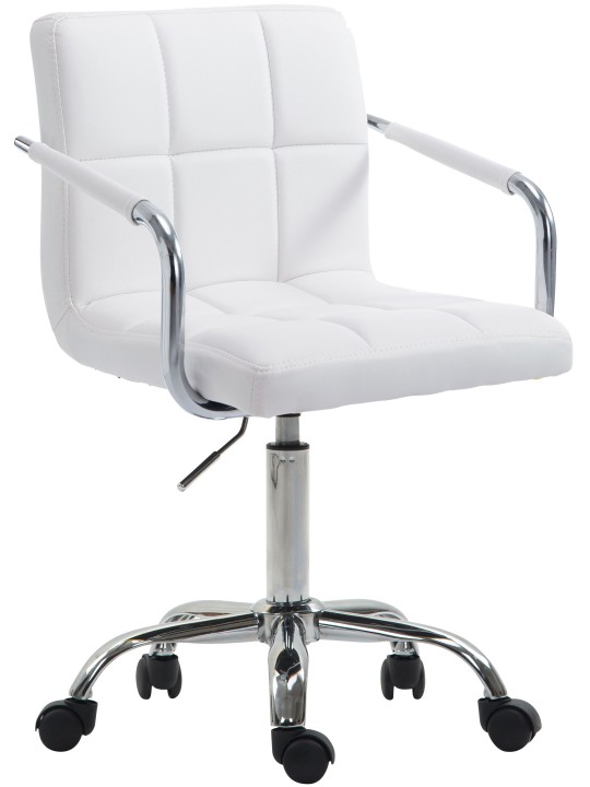 Silla de oficina Lucy V2 ecopiel, blanco