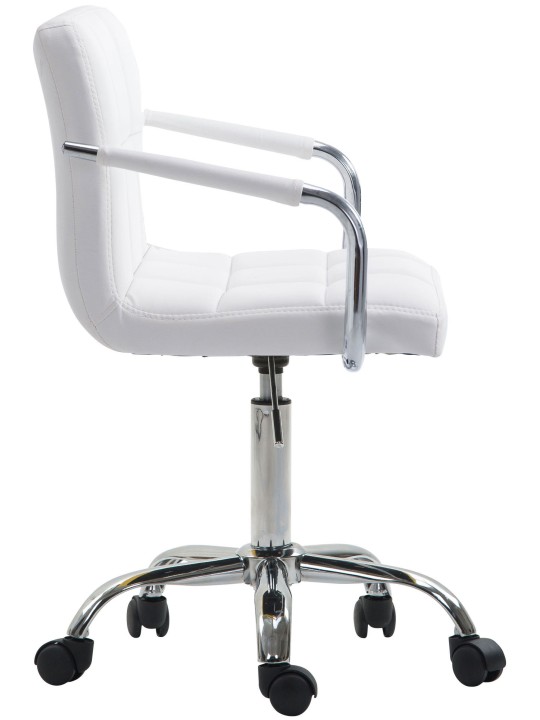 Silla de oficina Lucy V2 ecopiel, blanco