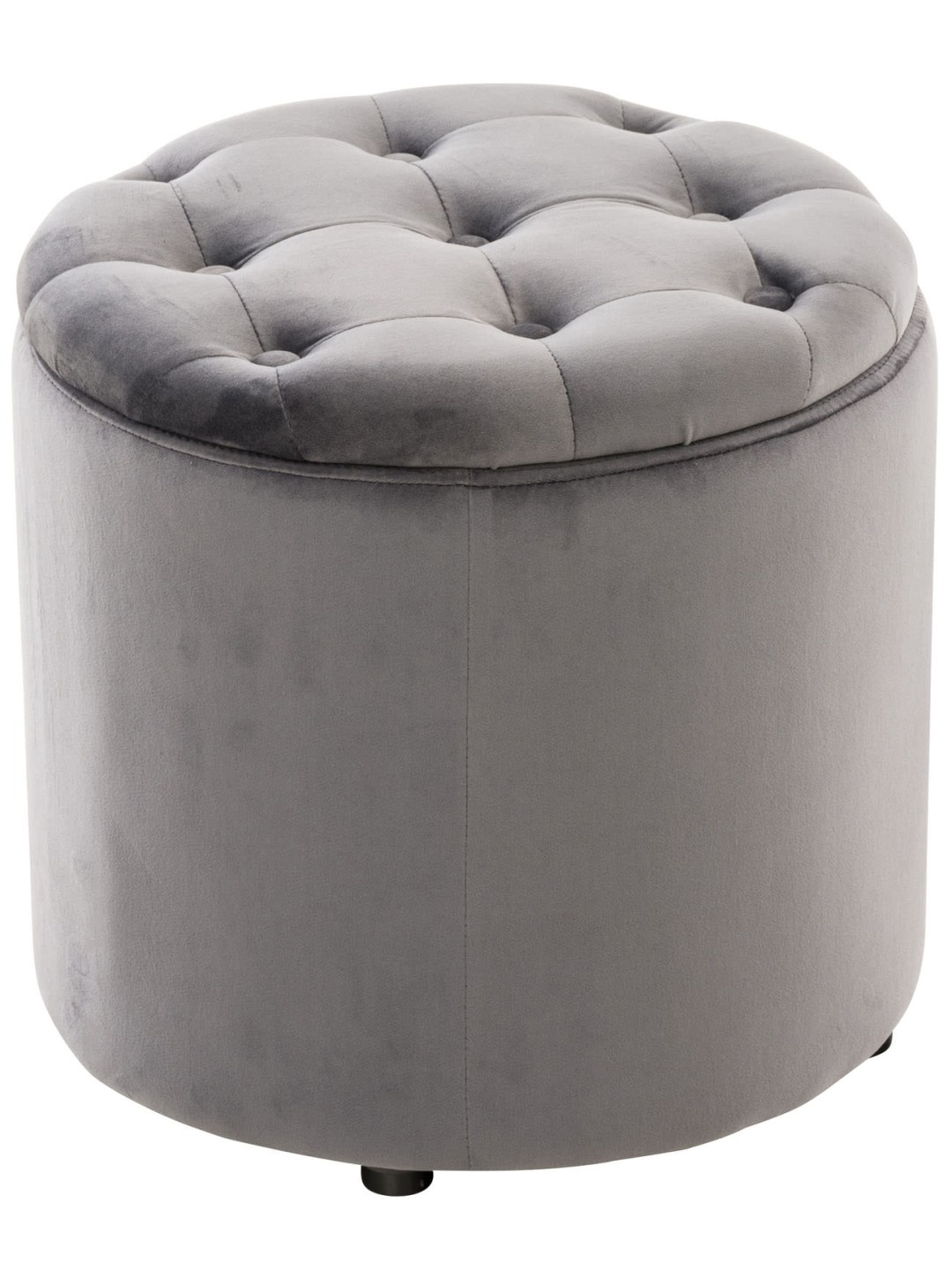 Taburete Pantin terciopelo, gris