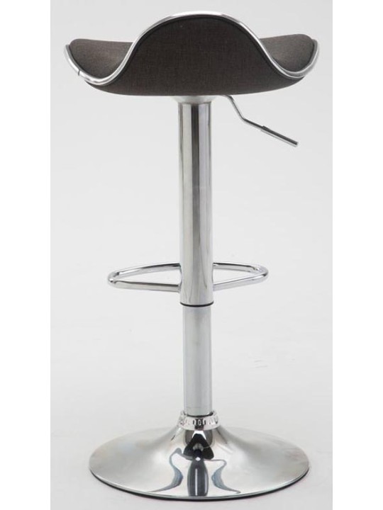 Juego de 2 taburetes de bar tela Shanghai C, gris oscuro