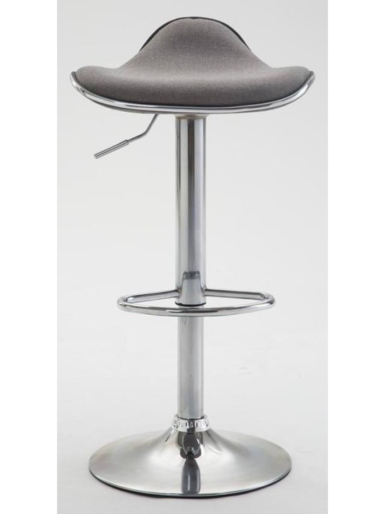 Juego de 2 taburetes de bar tela Shanghai C, gris claro