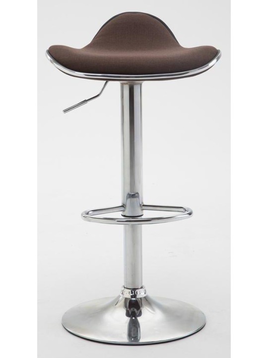 Juego de 2 taburetes de bar tela Shanghai C, marrón