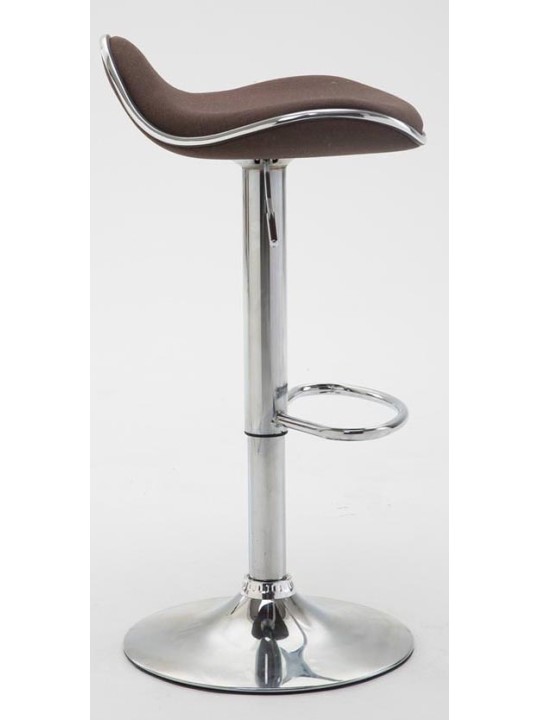 Juego de 2 taburetes de bar tela Shanghai C, marrón