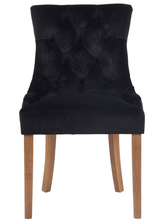 Silla de comedor Aberdeen terciopelo antiguo-claro, negro Silla de comedor Aberdeen terciopelo antiguo-claro, negro