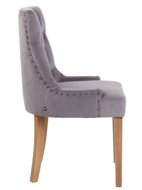 Silla de comedor Aberdeen terciopelo antiguo-claro, gris Silla de comedor Aberdeen terciopelo antiguo-claro, gris