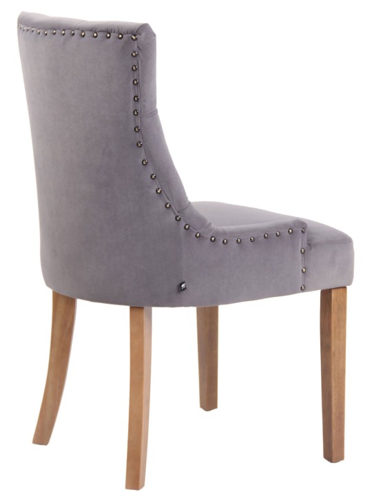 Silla de comedor Aberdeen terciopelo antiguo-claro, gris Silla de comedor Aberdeen terciopelo antiguo-claro, gris
