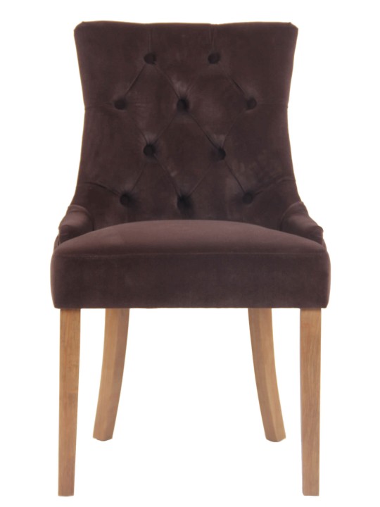 Silla de comedor Aberdeen terciopelo antiguo-claro, marrón Silla de comedor Aberdeen terciopelo antiguo-claro, marrón