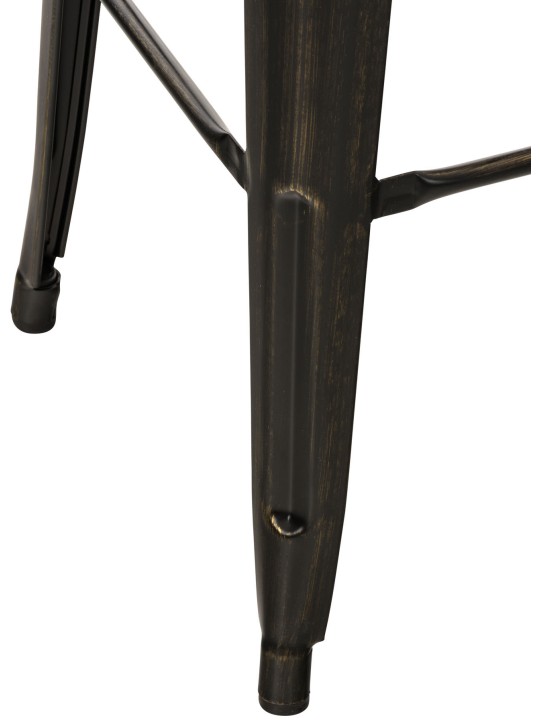 Taburete de bar Mason antiguo, negro-oro Taburete de bar Mason antiguo, negro-oro