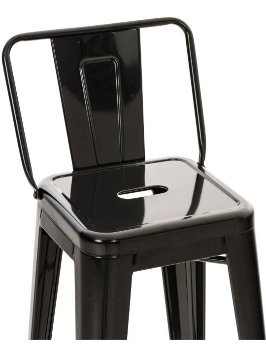 Juego de 2 taburetes de bar Mason, negro